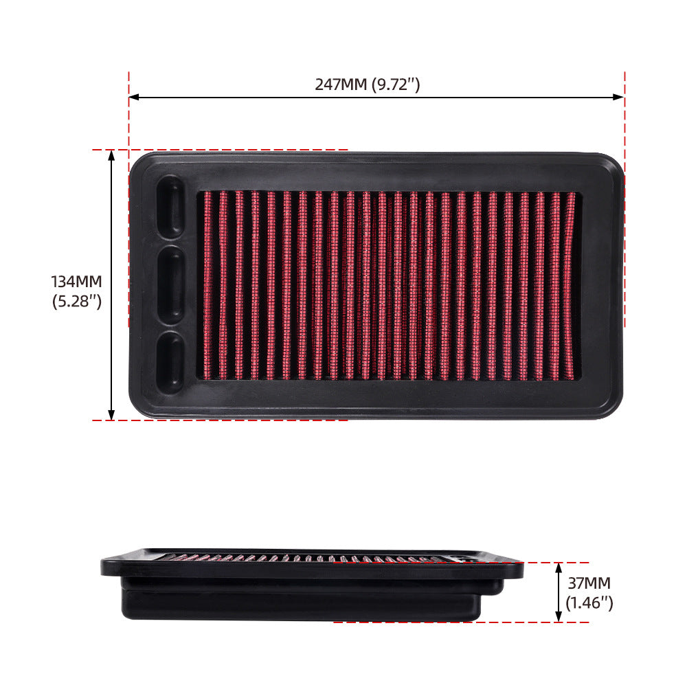 High-Flow Flat Air Filter — Universal Fit for VW, Toyota, BMW, Honda & More