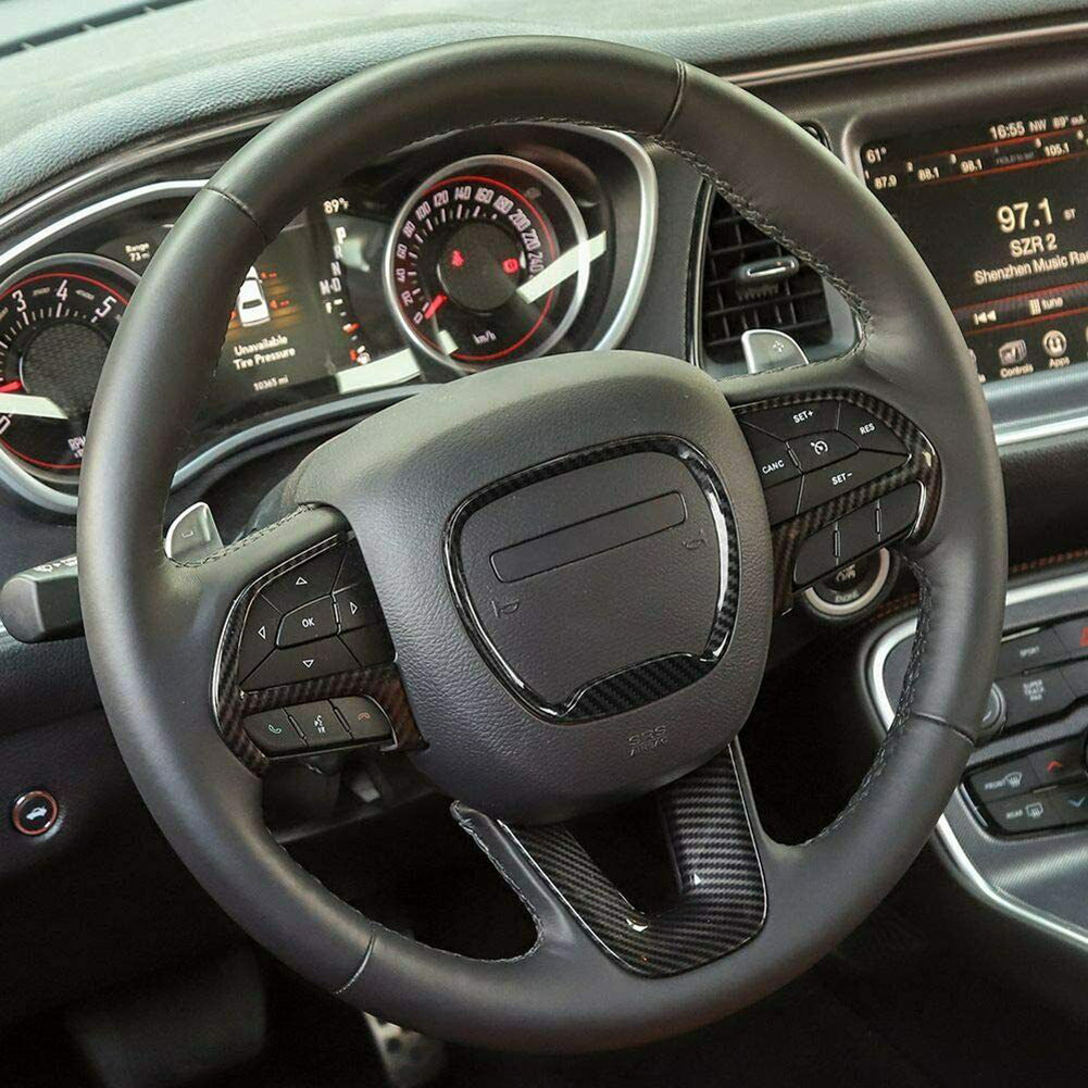 Steering Wheel Button Sticker — Challenger, Charger & Durango Trim