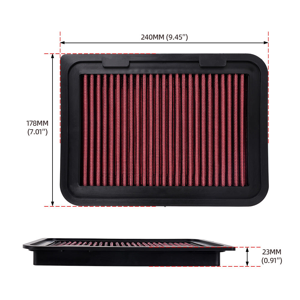 High-Flow Flat Air Filter — Universal Fit for VW, Toyota, BMW, Honda & More