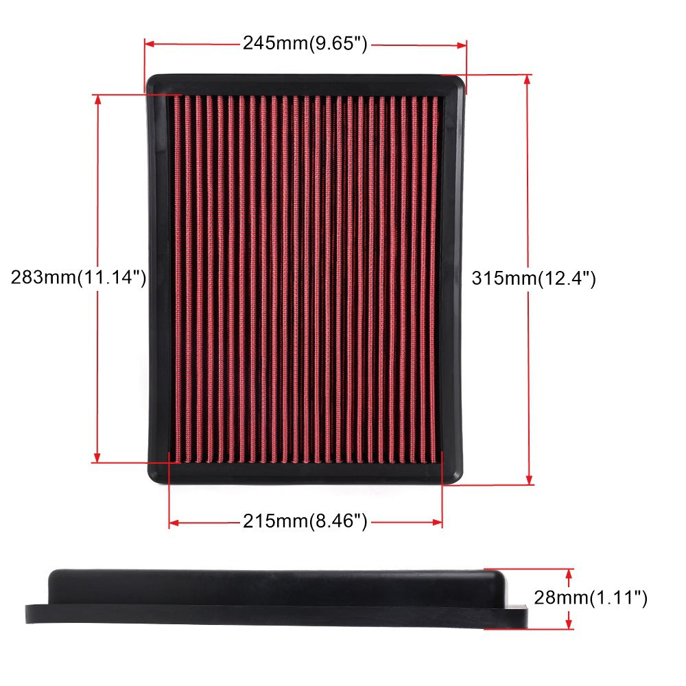 High-Flow Flat Air Filter — Universal Fit for VW, Toyota, BMW, Honda & More