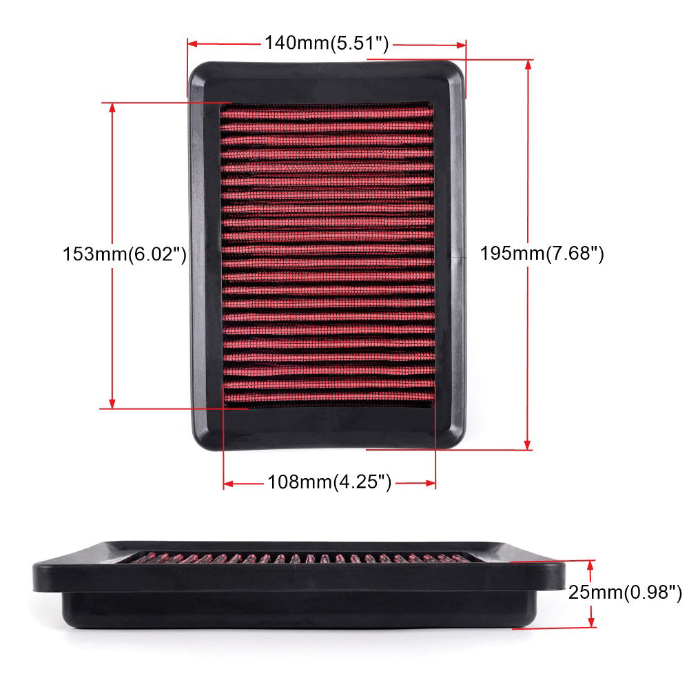 High-Flow Flat Air Filter — Universal Fit for VW, Toyota, BMW, Honda & More