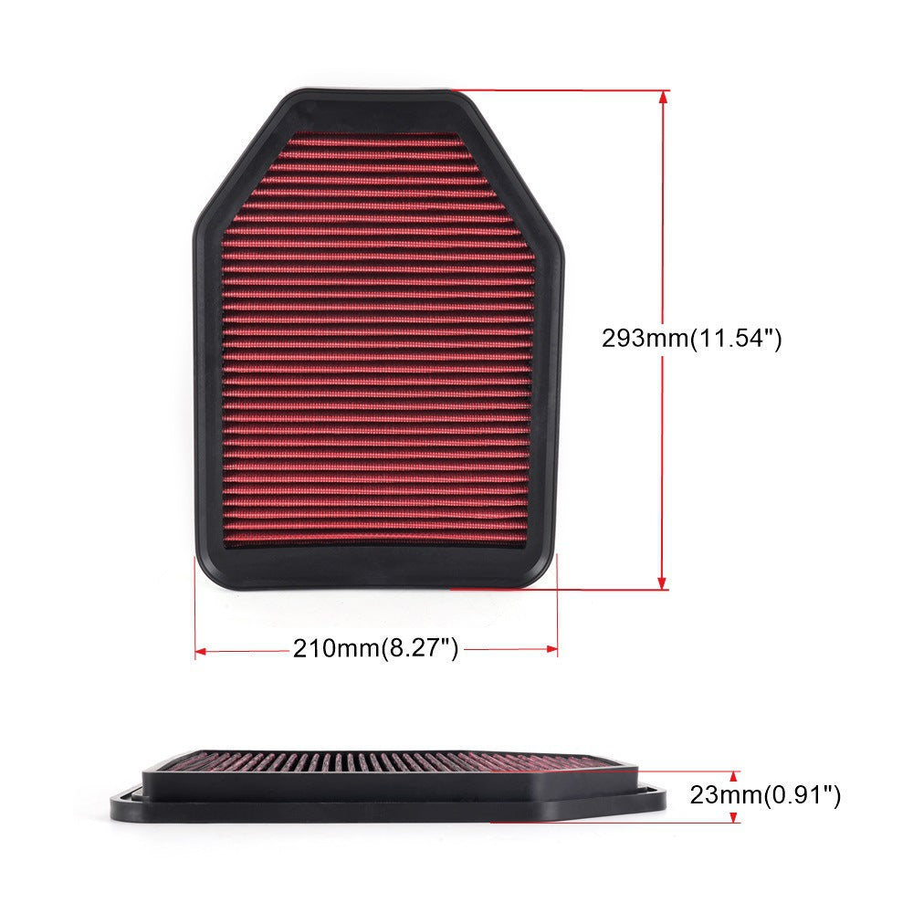 High-Flow Flat Air Filter — Universal Fit for VW, Toyota, BMW, Honda & More