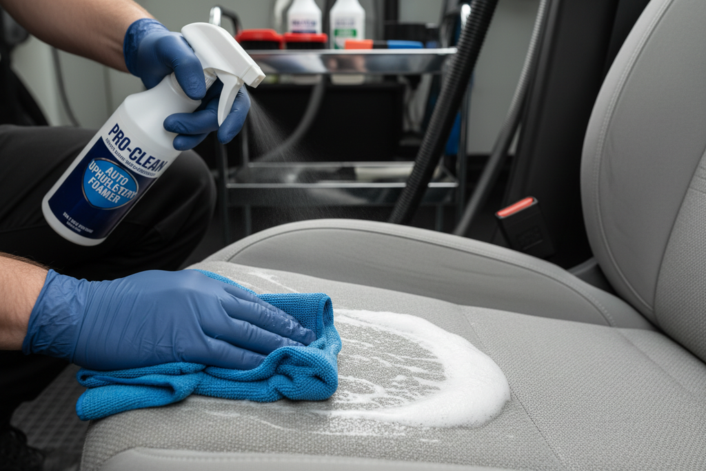 Seat upholstery cleaning
